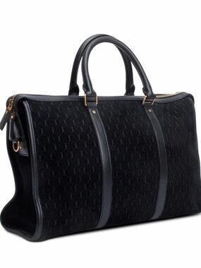 Saint Laurent Black Monogram Canvas Laptop Weekender